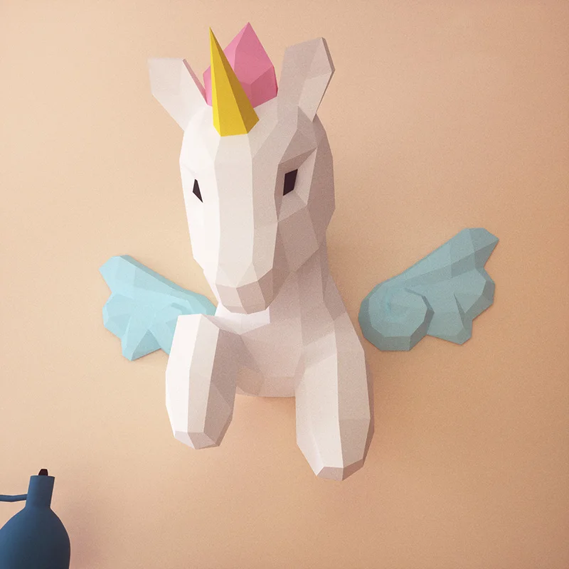 Rainbow Unicorn Animal Wall De - Wallpaper Art And Craft のレビューと価格