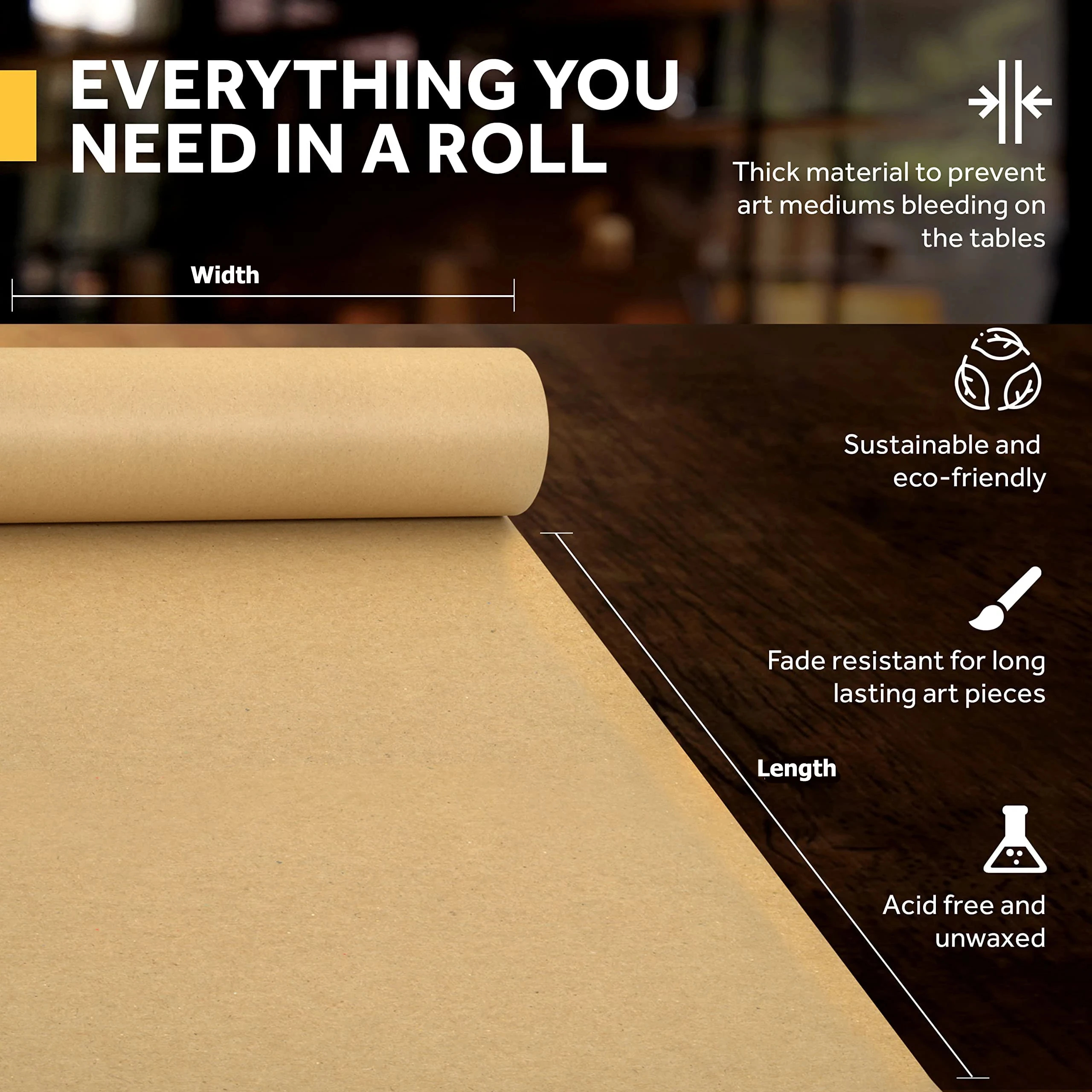 Kraft Paper Brown Ideal for Gi - Wallpaper Art And Craft のレビューと価格