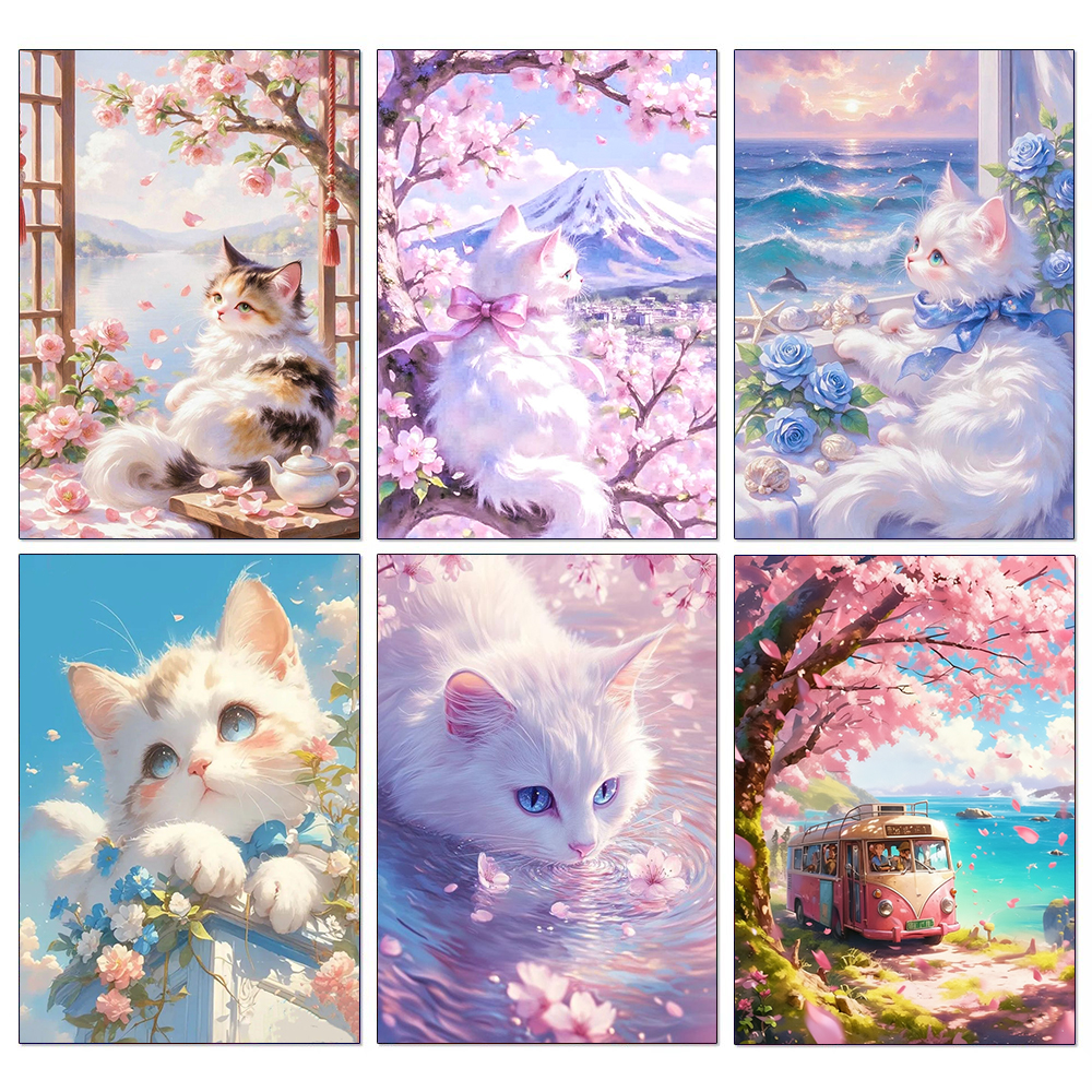 5D Diamond Painting Cat Lover  - Wallpaper Art And Craft のレビューと価格