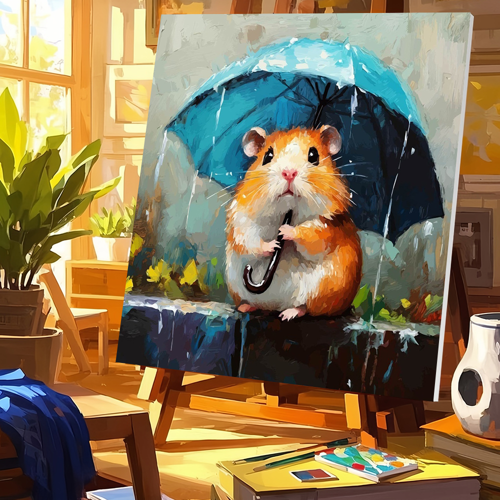 DIY Oil Painting By Numbers Ha - Art Craft Umbrella のレビューと価格
