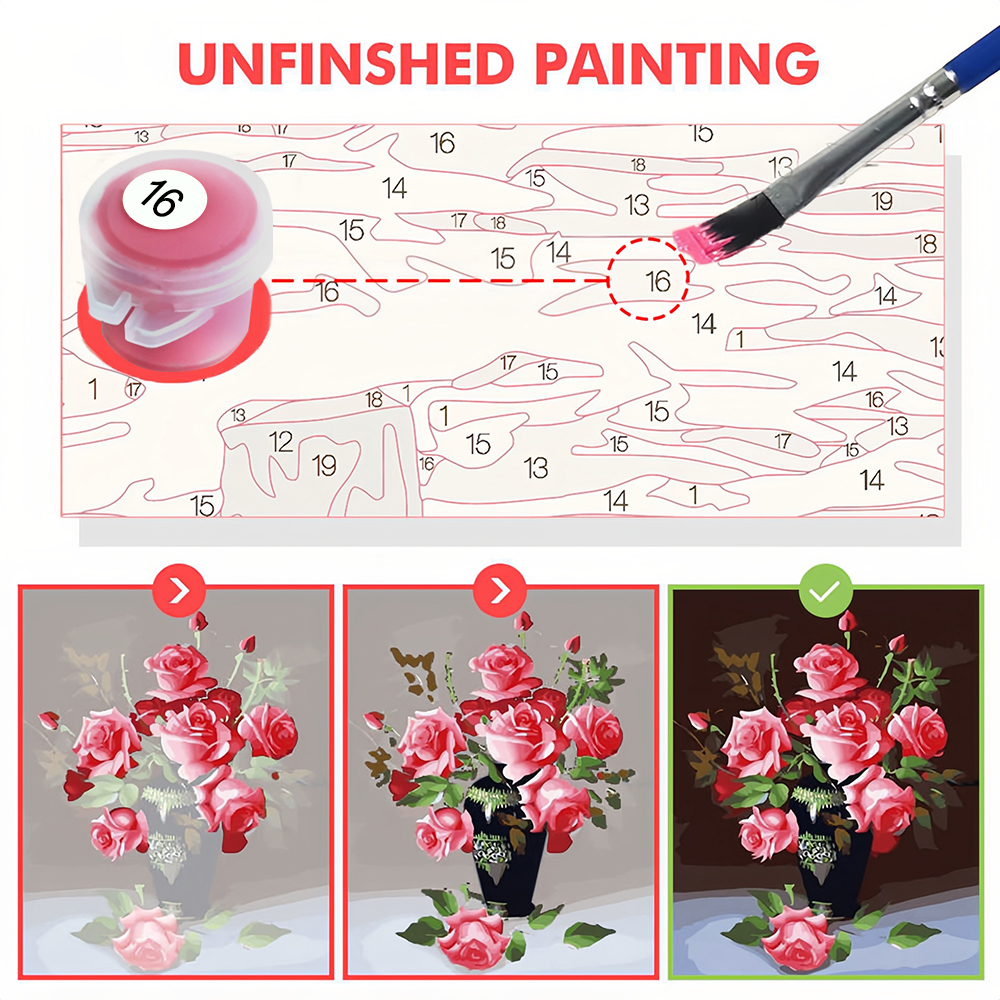 DIY Oil Painting By Numbers Ha - Art Craft Umbrella のレビューと価格