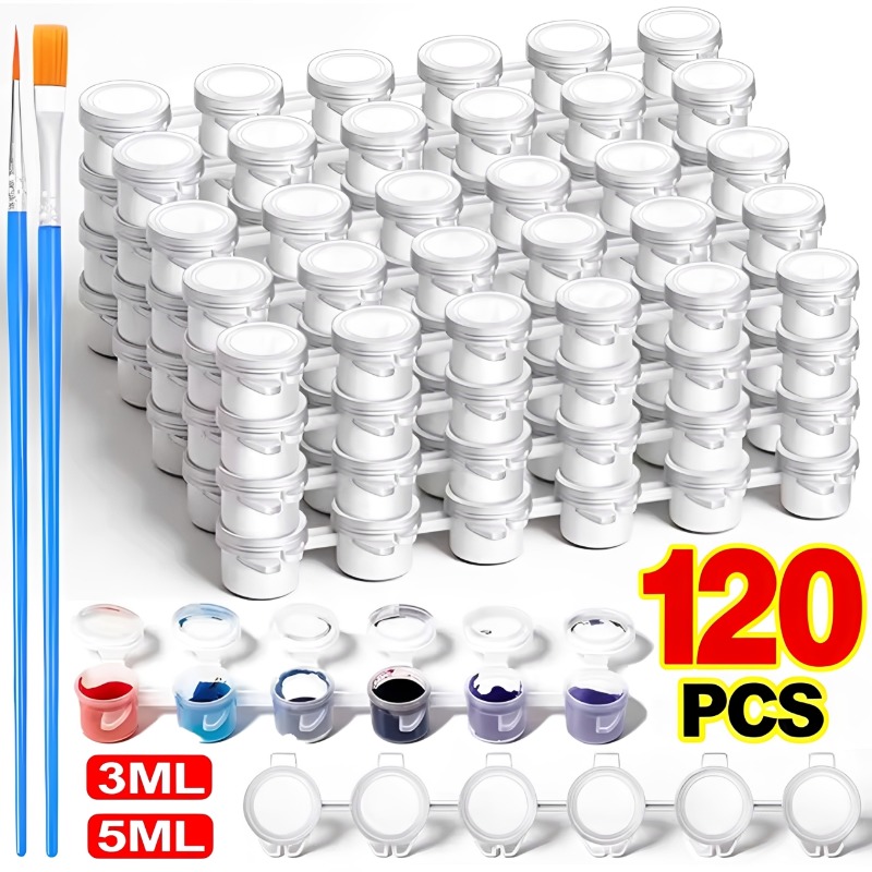 3/5ml Empty Paint Pots with Li - Art And Craft With Paint のレビューと価格