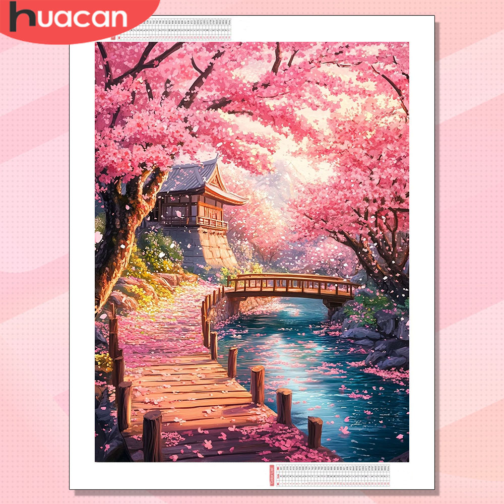 HUACAN Diamond Art House Lands - Wallpaper Art And Craft のレビューと価格