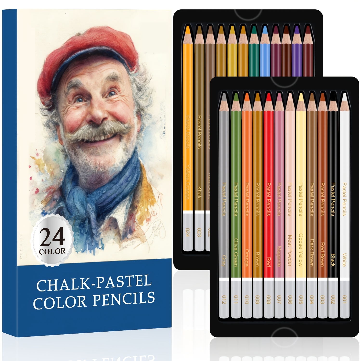 24 Premium Colored Charcoal Pe - Chalk Pastel Set のレビューと価格