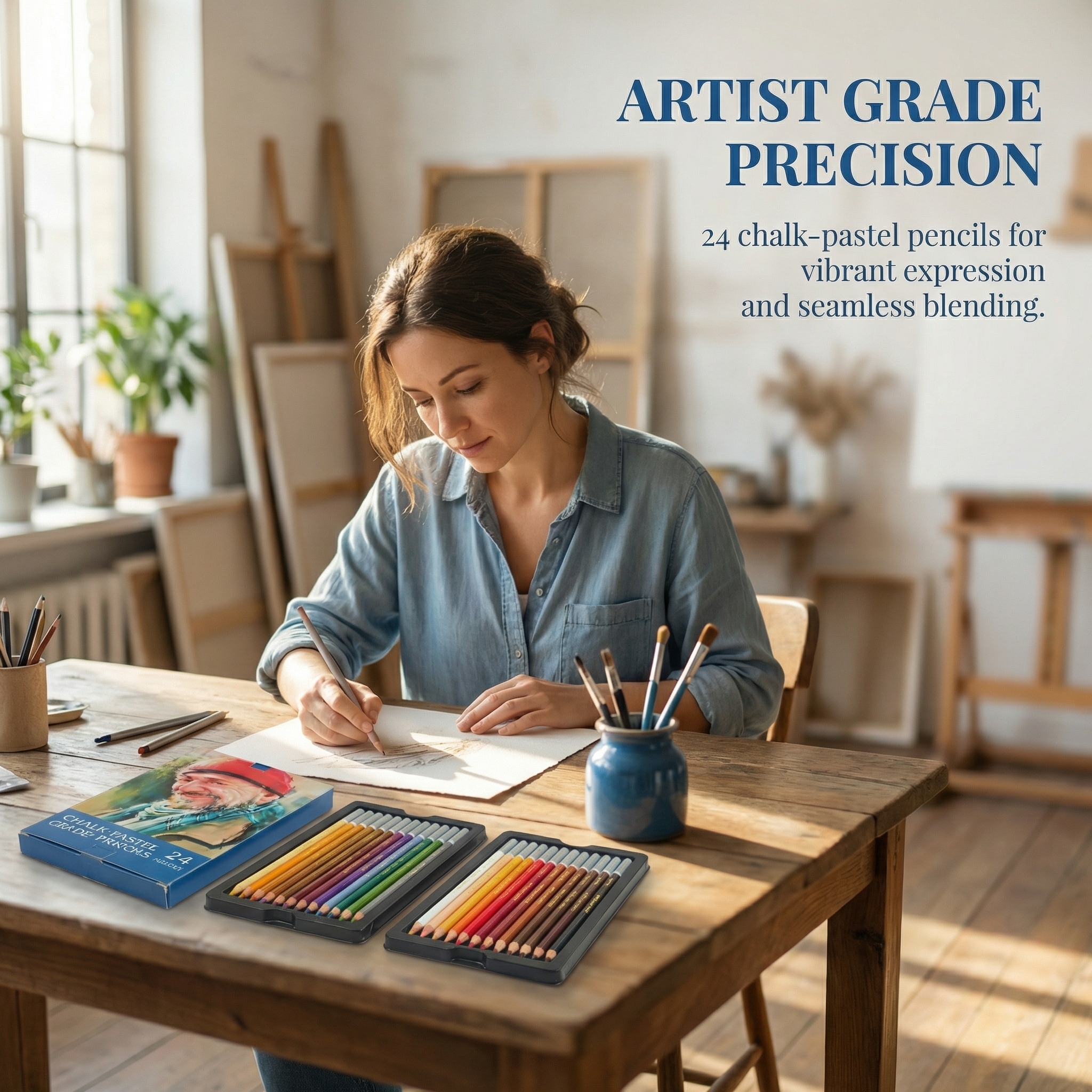 24 Premium Colored Charcoal Pe - Chalk Pastel Set のレビューと価格