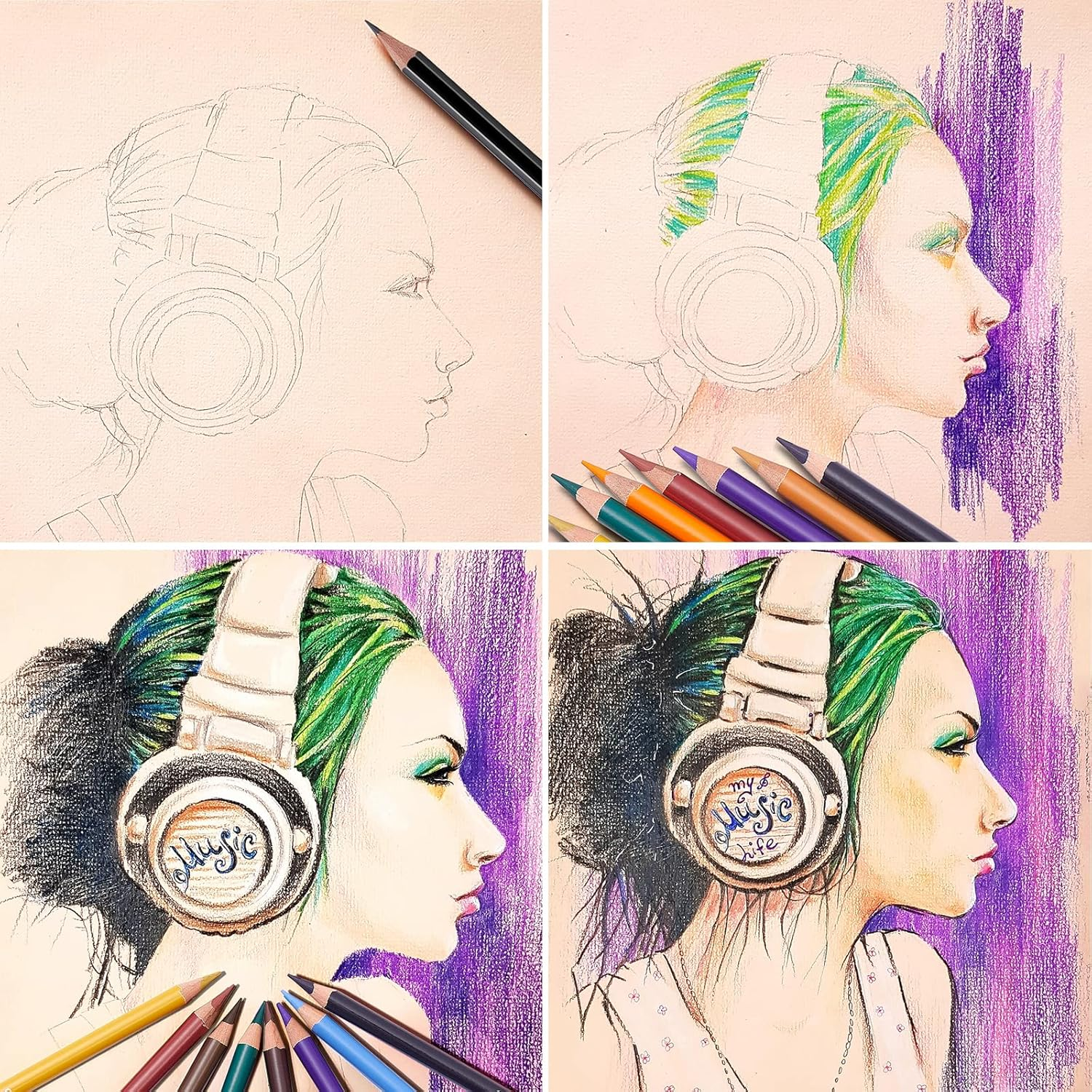 24 Premium Colored Charcoal Pe - Chalk Pastel Set のレビューと価格