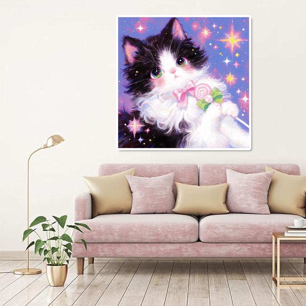 AB Diamond Painting Cute Cat F - Wallpaper Art And Craft のレビューと価格