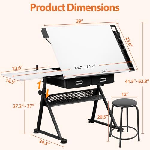 Drafting Table Drawing Desk w/ - Art & Craft Of Problem Solving のレビューと価格