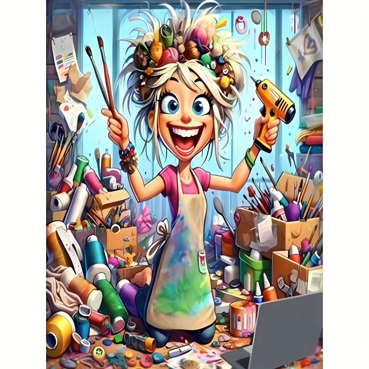 5D DIY Cartoon Craft Lass Diam - Wallpaper Art And Craft のレビューと価格