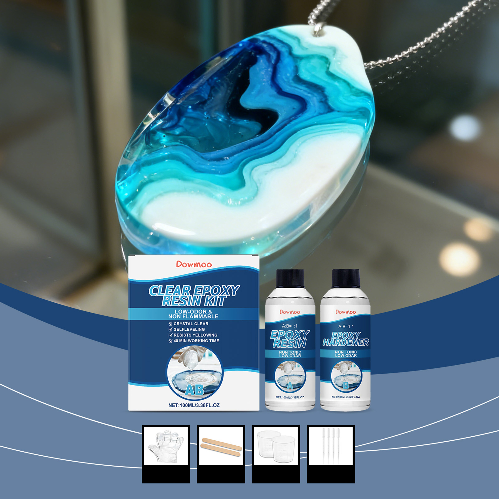 DIY Crystals Clear Epoxys Resi - The Art And Craft Of Jewelry のレビューと価格