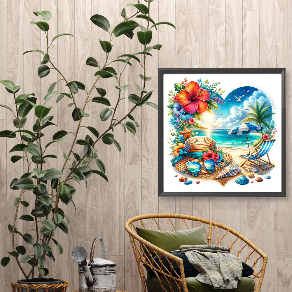 Summer Beach Full DIY 5D Round - Art Craft Gift Ideas のレビューと価格