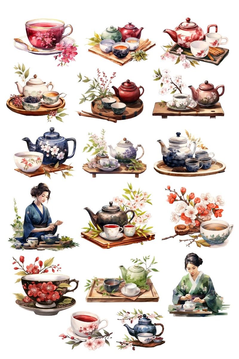 Cute Watercolor Tea Ceremony,  - Art Craft 3 Year Old のレビューと価格