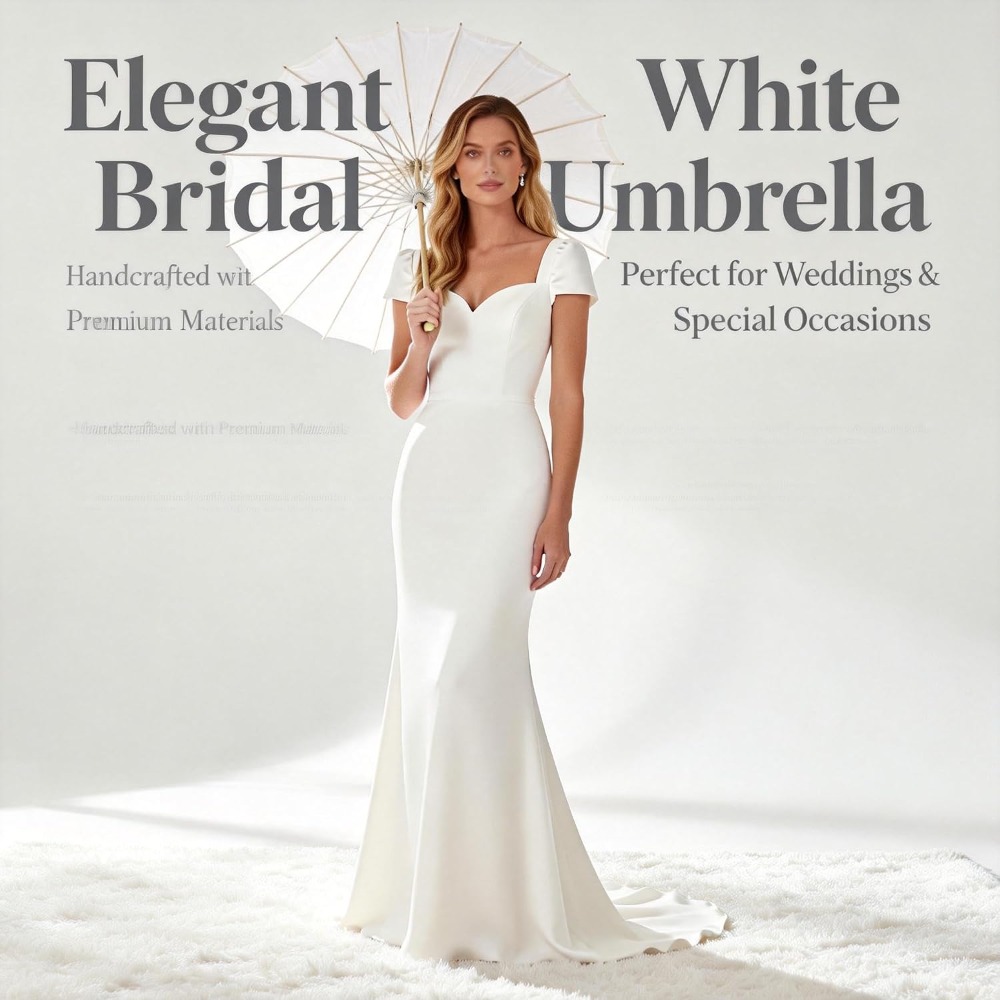 33 Inch White Paper Parasol Um - Art Craft Umbrella のレビューと価格