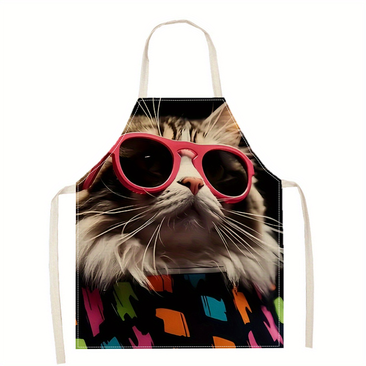 Linen Apron Funny Cat Sunglass - Art Craft Gift Ideas のレビューと価格