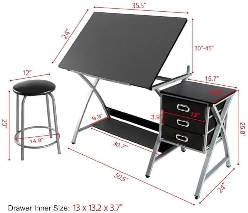 Drafting Desk, Drawing Table f - Art & Craft Job Vacancies のレビューと価格