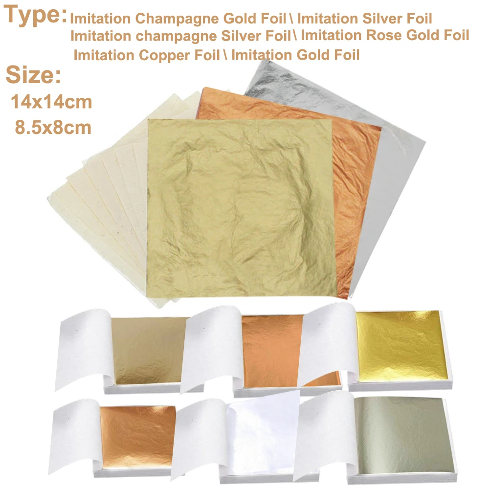 100Pc Colored Golds Leaf Sheet - Wallpaper Art And Craft のレビューと価格
