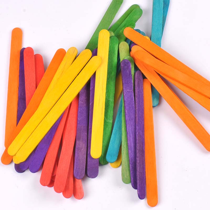 50Pcs/Lot Natural Wood & Color - Art Craft Ice Cream のレビューと価格