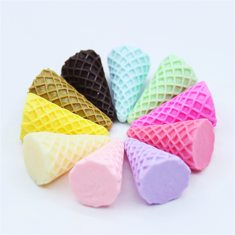 6pcs 20*37mm Cute 3D Resin Ice - Art Craft Ice Cream のレビューと価格
